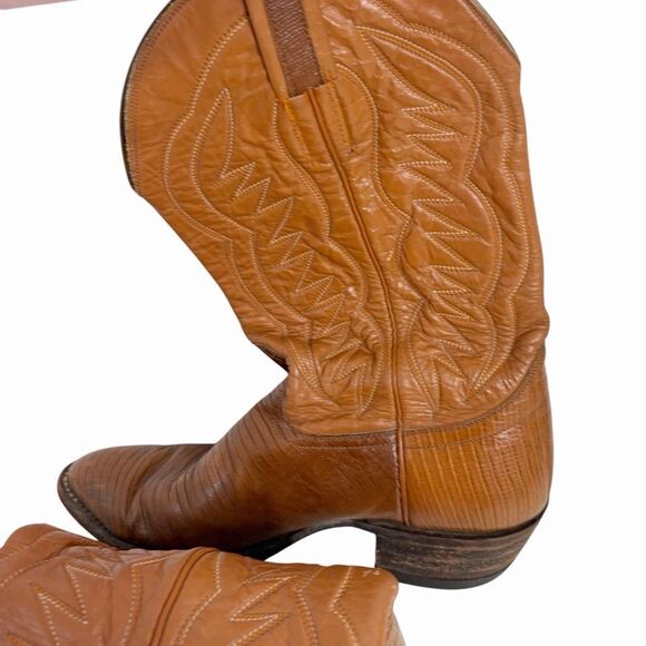 Vintage Hondo Mens 7D Western Cowboy Boots Brown Womens 8.5 Made In Mexico main image 6